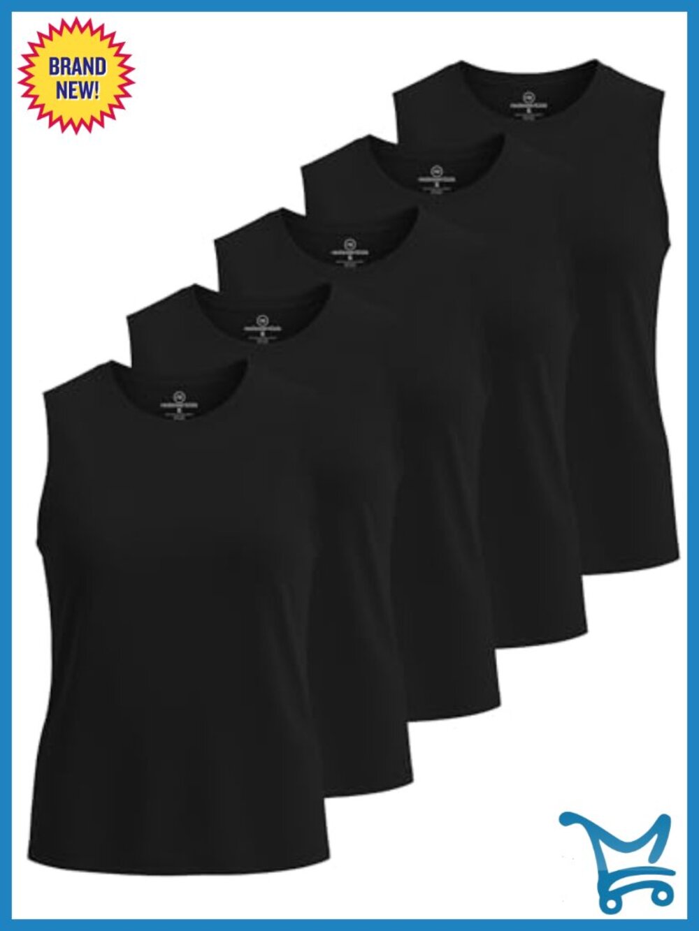 5 Pack Women's Dry Fit Tank Tops Muscle Sleeveless Workout Athletic Gym